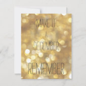 12月を覚えておくように作る – 金ゴールドグラムホリデイ シーズンカード (正面)