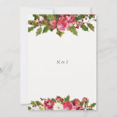 12月ウィンターウェディングホリーベリーフローラホリデイ 招待状 (裏面)