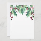 12月ウィンターウェディングホリーベリーホリデイ 招待状 (裏面)