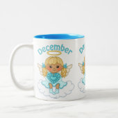 12月エンジェルコーヒー誕生石マグカップ ツートーンマグカップ (左)