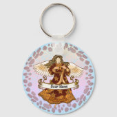12月エンジェル誕生日カスタムキーホルダー キーホルダー (正面)