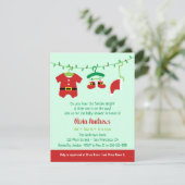 12月クリスマスサンタベビーシャワー招待状 エンクロージャーカード (スタンド正面)