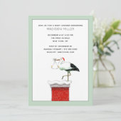 12月クリスマスベビーシャワー招待状 招待状 (スタンド正面)