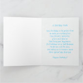 12月ターコイズバースストーン8.5x11誕生日 カード (内部)