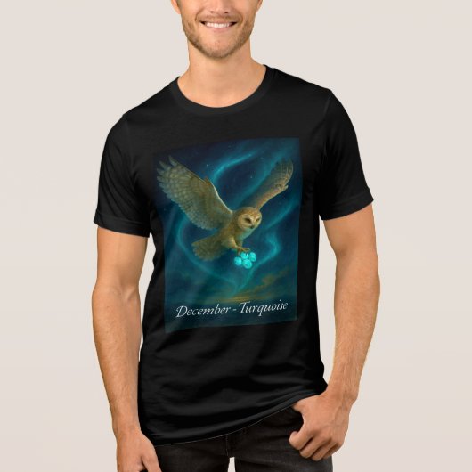 12月ターコイズ – シアルフクロウ トライブレンドＴシャツ (正面)