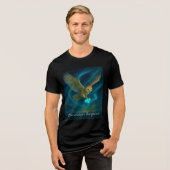 12月ターコイズ – シアルフクロウ トライブレンドＴシャツ (正面全面)