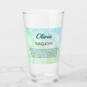 12月バーストーンターコイズデザイン タンブラーグラス (正面)