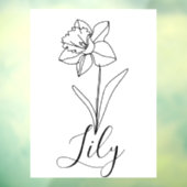 12月パーソナライズされた水仙誕生花ギフト ウィンドウサイン (シート3)