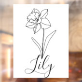 12月パーソナライズされた水仙誕生花ギフト ウィンドウサイン (シート2)