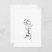 12月パーソナライズされた水仙誕生花ギフト サンキューカード (正面/裏面)