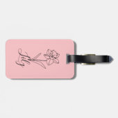 12月パーソナライズされた水仙誕生花ギフト ラゲッジタグ (裏面横)