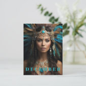 *~*12月ヘアドレスターコイズジルコンAP53 ポストカード (スタンド正面)