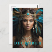 *~*12月ヘアドレスターコイズジルコンAP53 ポストカード (正面/裏面)