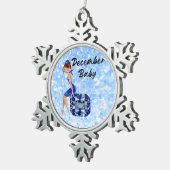 12月ベビー スノーフレークピューターオーナメント (右)