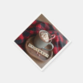 12月ホットチョコレート スタンダードカクテルナプキン (角)