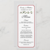 12月ホリデーウェディングレセプションメニューカード 招待状 (正面/裏面)