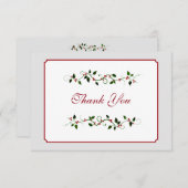 12月ホリデー結婚ズサンキューフラットカード ノートカード (正面/裏面)