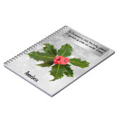 12月ホリー誕生フラワースパイラルノート ノートブック (左側)