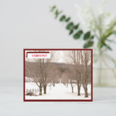 12月ホワイトスノーグリーンマウンテンズバーモント ポストカード (スタンド正面)