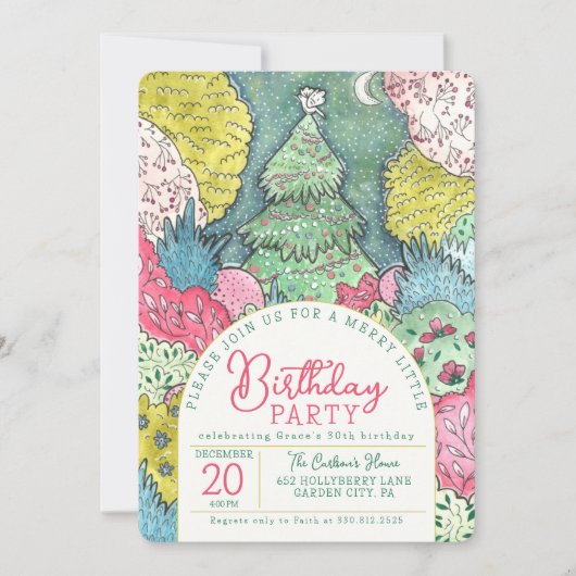 12月メリーの誕生日パーティー 招待状 (正面)