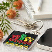 12月ワードアートパンアフリカカラー キーホルダー (正面右)