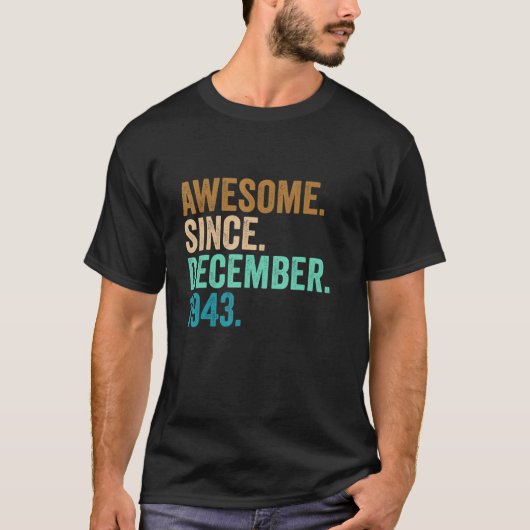 12月以来79歳79素晴らし誕生日 Tシャツ (正面)