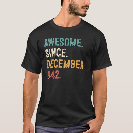 12月以来80歳素晴らし80誕生日 Tシャツ (正面)
