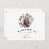 12月写真ブライダルシャワー招待 ポストカード (正面/裏面)
