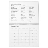 12月次カレンダー生活費シート カレンダー (1月 2027)