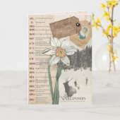 12月水仙誕生日カード カード (黄色い花)