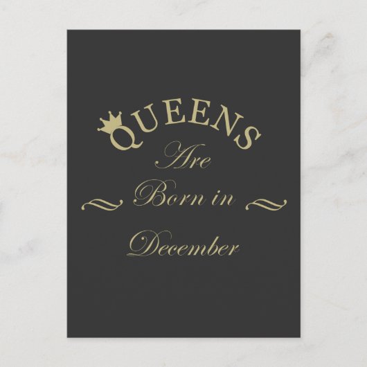 12月生まれの女王様たち ポストカード (正面)