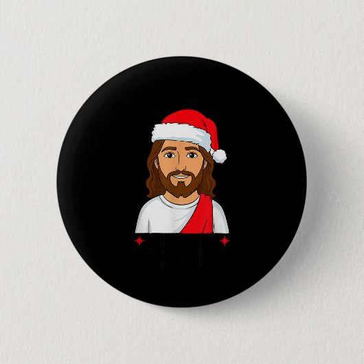 12月生まれ イエス キリスト クリスチャン 缶バッジ (正面)