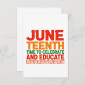 12月祝1日の黒人教育 サンキューカード (正面/裏面)