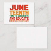 12月祝1日の黒人教育 ノートカード (正面/裏面)