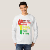 12月私の祖先フリー黒アフリカ国旗Pr Tシャツ (正面フル)