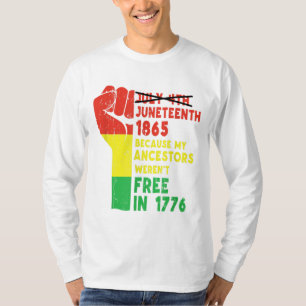 12月私の祖先フリー黒アフリカ国旗Pr Tシャツ