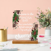 12月素朴ホリデーシーズンベリーホリーリース アクリルサイン (ウェディング)