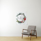 12月結婚の12月の基調結婚写真 タペストリー (インサイチュ)