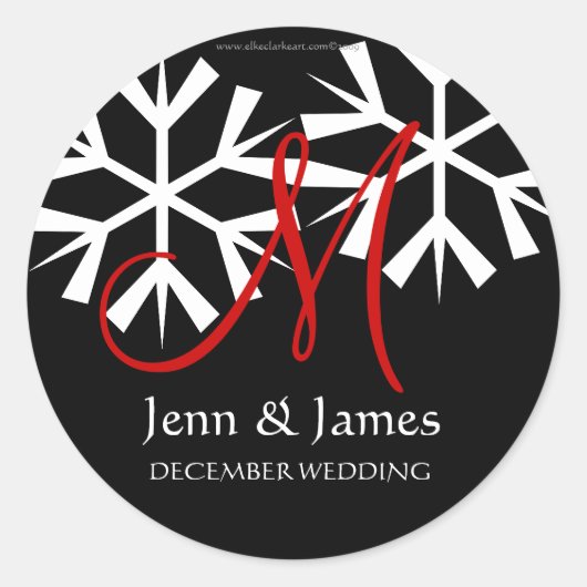 12月結婚発表モノグラムMシール ラウンドシール (正面)