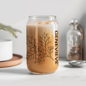 12月誕生フラワーホリー名前をカスタムする ガラス缶