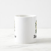 12月誕生フラワーマグ、誕生日フラワーマグ コーヒーマグカップ (中央)