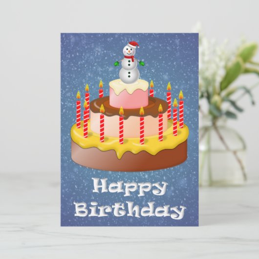 12月誕生日カード (スタンド正面)