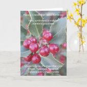 12月誕生日カード カード (黄色い花)