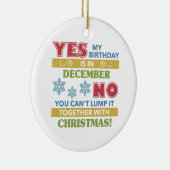 12月誕生日クリスマスユーモア セラミックオーナメント (右)