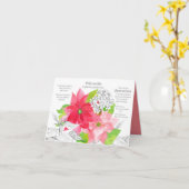 12月誕生日ポインセチア水仙誕生月 カード (黄色い花)