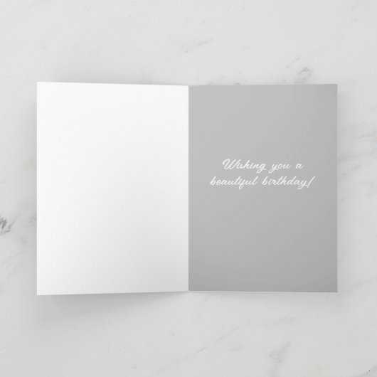 12月誕生日ポインセチア水仙 カード (内部)