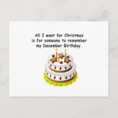 12月誕生日 ポストカード (正面)