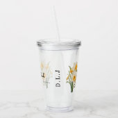 12月誕生月フラワーデリラパーソナライズされた アクリルタンブラー (左)