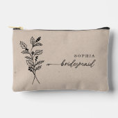 12月誕生月フラワーブリッパーソナライズされたズメイド アクセサリーポーチ (正面)