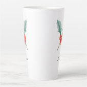 12月誕生月フラワーホリー カフェラテマグ (正面)